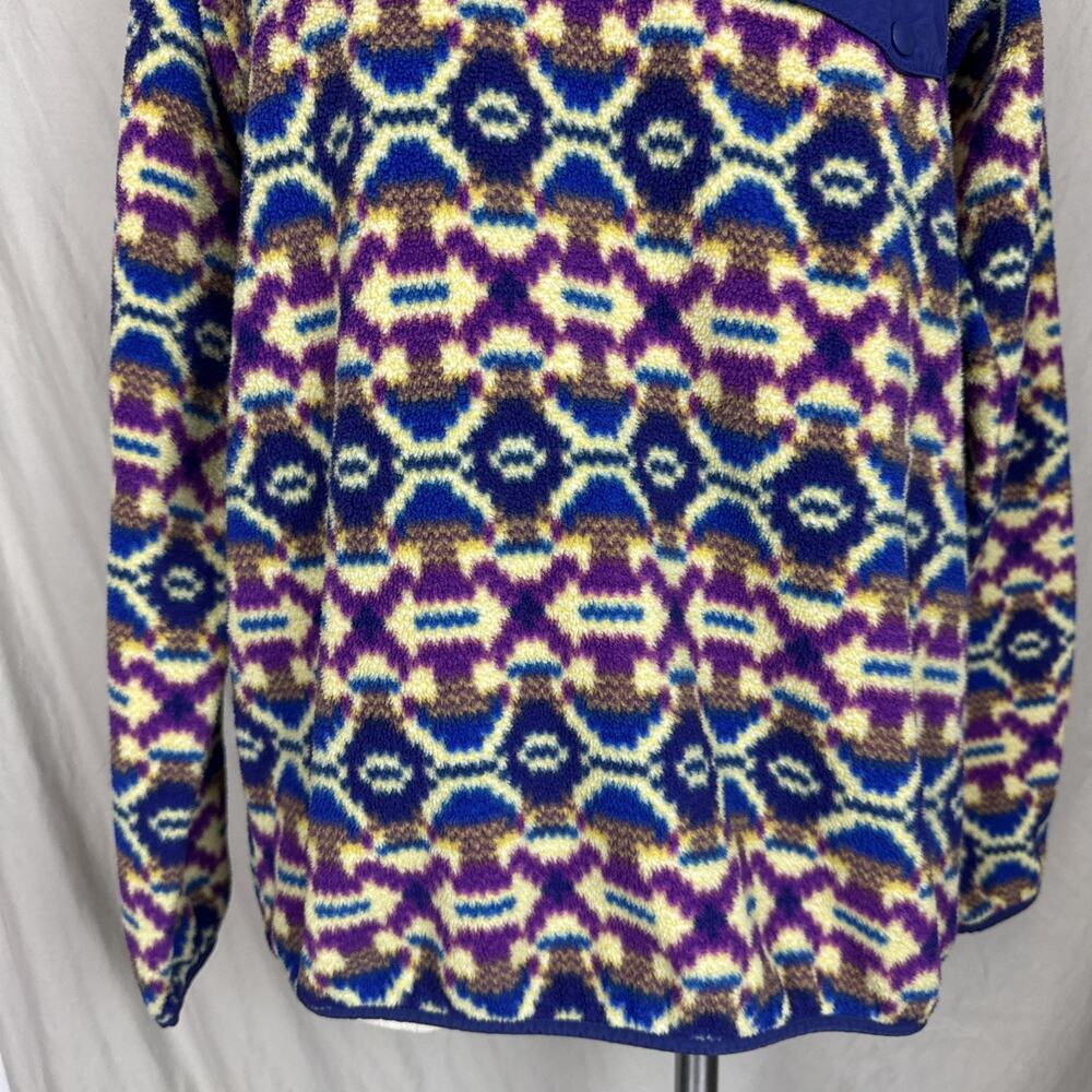 Patagonia Synchilla Womens MEDIUM Aberdeen Butterfly Aztec Snap Pullover Jacket - Picture 6 of 15